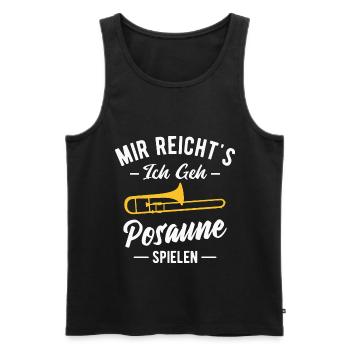 Posaunist Musiker Posaune Orchester Blasmusik - Männer Premium Bio Tank Top - Schwarz - Vorne - Michal (187cm)