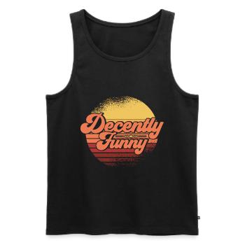 Black Humor Sarcasm Irony Gift - Men's Premium Organic Tank Top - black - Front - AI Model Male 178 light (178cm)