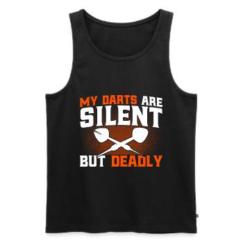 Darts Dartboard Dart Throw Gift - Men's Premium Organic Tank Top - black - Front - AI Model Male 178 light (178cm)