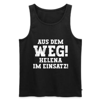 Helena Lustiger Spruch Vorname Name Helena - Männer Premium Bio Tank Top - Schwarz - Vorne - Michal (187cm)