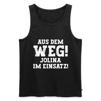 Jolina Lustiger Spruch Vorname Name Jolina - Männer Premium Bio Tank Top - Schwarz - Vorne - Michal (187cm)