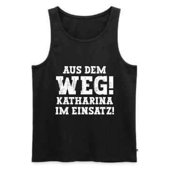 Katharina Lustiger Spruch Vorname Name Katharina - Männer Premium Bio Tank Top - Schwarz - Vorne - Michal (187cm)