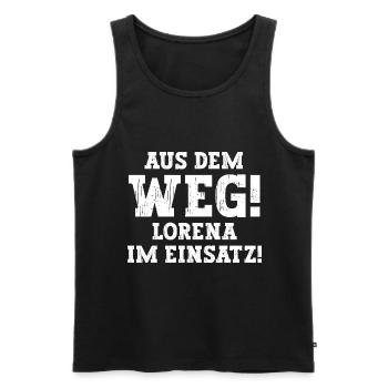 Lorena Lustiger Spruch Vorname Name Lorena - Männer Premium Bio Tank Top - Schwarz - Vorne - Michal (187cm)
