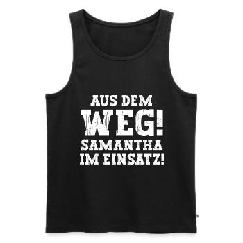 Samantha Lustiger Spruch Vorname Name Samantha - Männer Premium Bio Tank Top - Schwarz - Vorne - Michal (187cm)