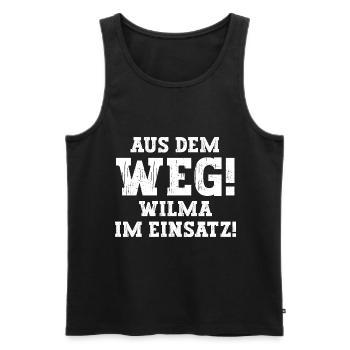Wilma Lustiger Spruch Vorname Name Wilma - Männer Premium Bio Tank Top - Schwarz - Vorne - Michal (187cm)