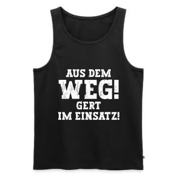Gert Lustiger Spruch Vorname Name Gert - Männer Premium Bio Tank Top - Schwarz - Vorne - Michal (187cm)
