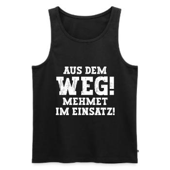 Mehmet Lustiger Spruch Vorname Name Mehmet - Männer Premium Bio Tank Top - Schwarz - Vorne - Michal (187cm)