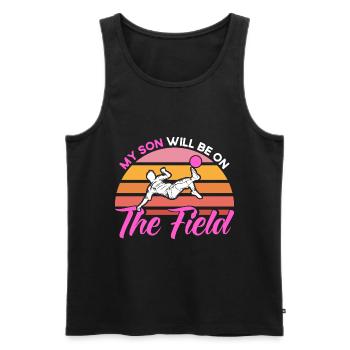Sportfan Fußball Mama Fußball Geschenk - Männer Premium Bio Tank Top - Schwarz - Vorne - AI Model Male 178 light (178cm)