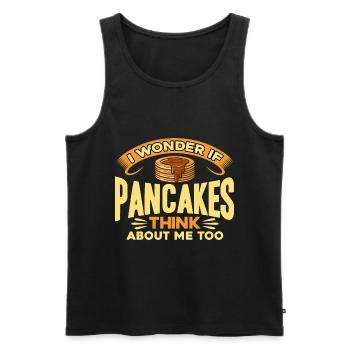 Pfannkuchen Liebhaber Pfannkuchen Pfannkuchen Tag - Männer Premium Bio Tank Top - Schwarz - Vorne - AI Model Male 178 light (178cm)