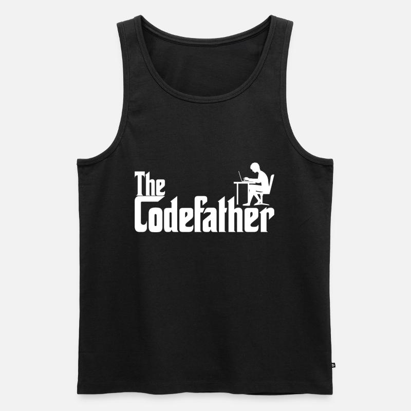 Informatiker the Codefather Programmierer Geschenk - Männer Premium Bio Tank Top - Schwarz