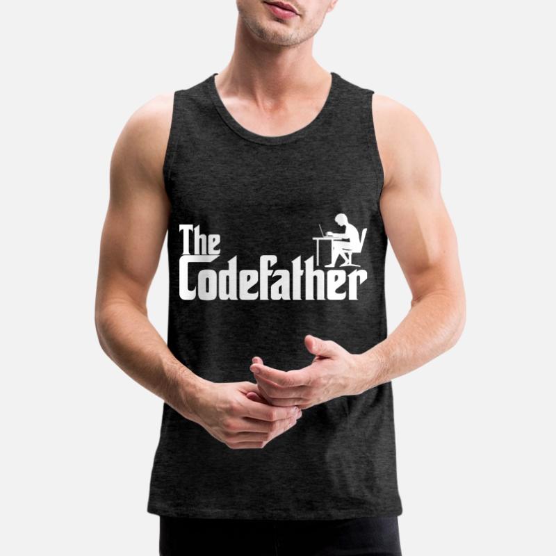 Computer Scientist the Codefather Programmer Gift Men's Premium Organic Tank Top