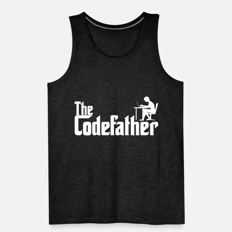 Computer Scientist the Codefather Programmer Gift Men's Premium Organic Tank Top