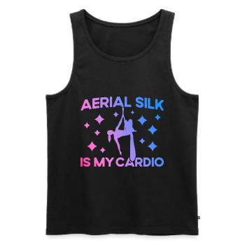 Aerial Silk Aerial Yoga Gymnastinnen Aerial Yoga G - Männer Premium Bio Tank Top - Schwarz - Vorne - AI Model Male 178 light (178cm)