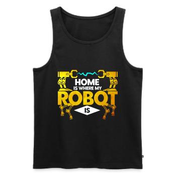 Robotics Engineer Teacher Technology Gift - Men's Premium Organic Tank Top - black - Front - AI Model Male 178 light (178cm)