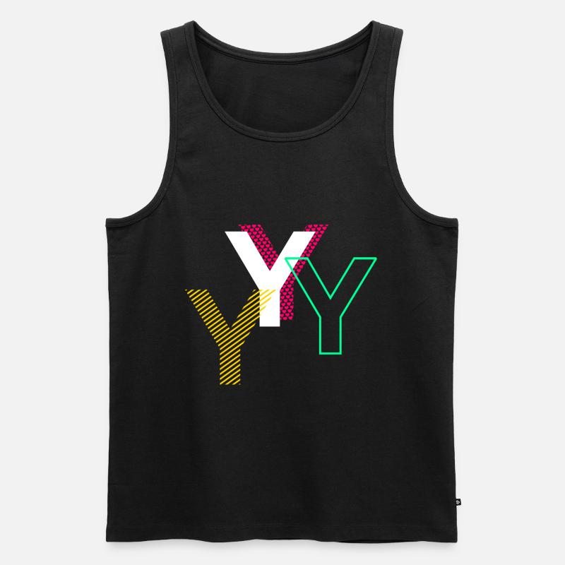 Y Buchstabe - Männer Premium Bio Tank Top - Schwarz