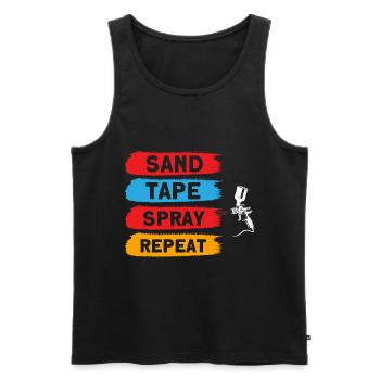 Vehicle Painters Grinding Adhesive Tape Spraying Wied - Men's Premium Organic Tank Top - black - Front - Michal (187cm)