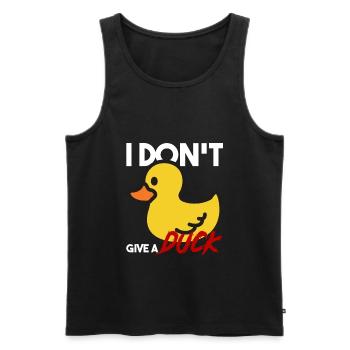 Duck Rubber Duck Don't Give A Duck Rebel Funny - Men's Premium Organic Tank Top - black - Front - AI Model Male 178 light (178cm)