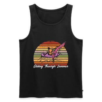 Surfer Windsurfer Windsurfen Surfen Geschenk - Männer Premium Bio Tank Top - Schwarz - Vorne - AI Model Male 178 light (178cm)
