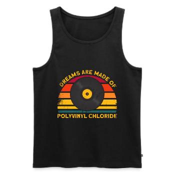 Vinyl Record Record Collection Gift - Men's Premium Organic Tank Top - black - Front - Michal (187cm)