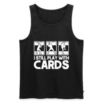 Collector Cartes de Sport Collection Cadeau - Débardeur bio Premium Homme - noir - Devant - Michal (187cm)