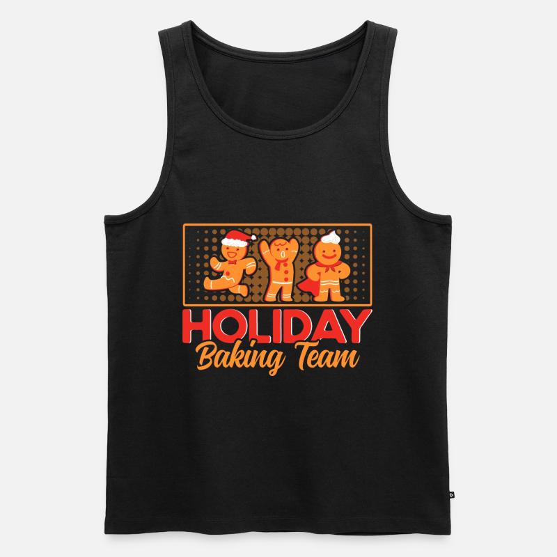 Plätzchenbacken Crew Weihnachtsbäckerei Lebkuchen - Männer Premium Bio Tank Top - Schwarz