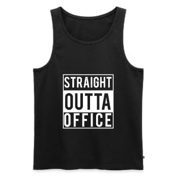 Escape from the office - Men's Premium Organic Tank Top - black - Front - Michal (187cm)