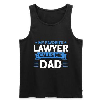 Avocat en droit Étudiant en droit Faculté de droit - Débardeur bio Premium Homme - noir - Devant - AI Model Male 178 light (178cm)