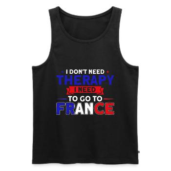 French Flag French Roots Gift - Men's Premium Organic Tank Top - black - Front - Michal (187cm)