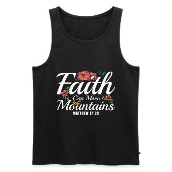 Christian Bible Verse Religious Gift - Men's Premium Organic Tank Top - black - Front - Michal (187cm)