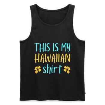 This is my hawaiian shirt, Pineapple - Débardeur bio Premium Homme - noir - Devant - AI Model Male 178 light (178cm)