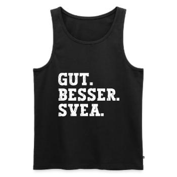 Gut Besser Svea Lustiger Spruch Name Svea - Männer Premium Bio Tank Top - Schwarz - Vorne - Michal (187cm)