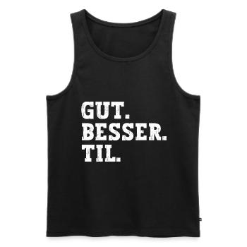 Gut Besser Til Lustiger Spruch Name Til - Männer Premium Bio Tank Top - Schwarz - Vorne - Michal (187cm)