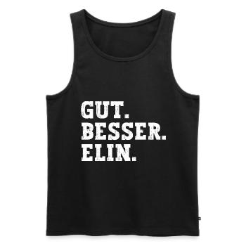 Gut Besser Elin Lustiger Spruch Name Elin - Männer Premium Bio Tank Top - Schwarz - Vorne - AI Model Male 178 light (178cm)