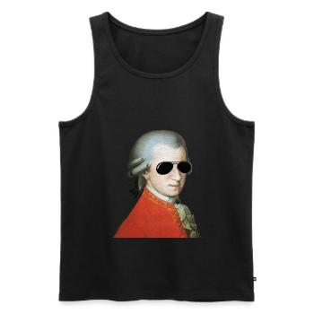 Mozart mit Sonnenbrille Legende cooles Geschenk - Männer Premium Bio Tank Top - Schwarz - Vorne - Michal (187cm)
