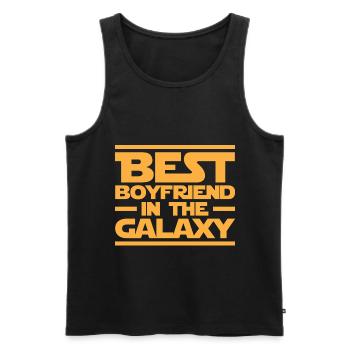 Meilleur ami de la galaxie - Débardeur bio Premium Homme - noir - Devant - Michal (187cm)