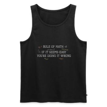Mathe Regeln komplex einfach - Männer Premium Bio Tank Top - Schwarz - Vorne - AI Model Male 178 light (178cm)