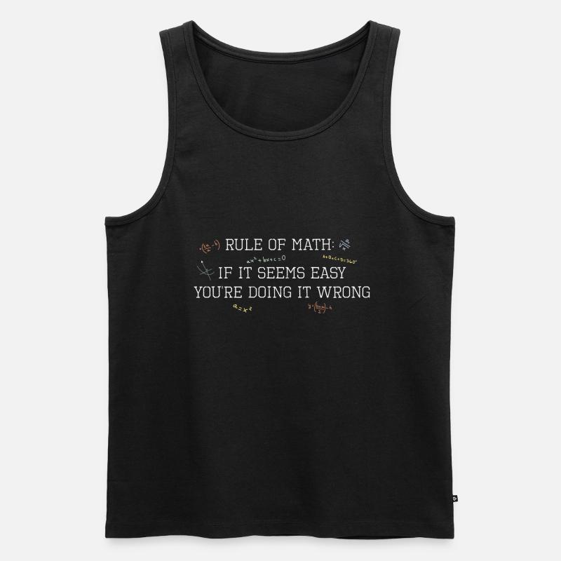 Math rules complex simple - Men's Premium Organic Tank Top - black