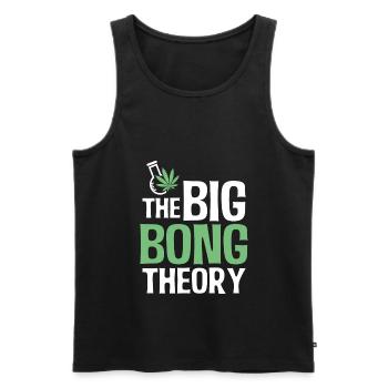 Big Bong Theory Weed High Weed Marijuana - Men's Premium Organic Tank Top - black - Front - AI Model Male 178 light (178cm)