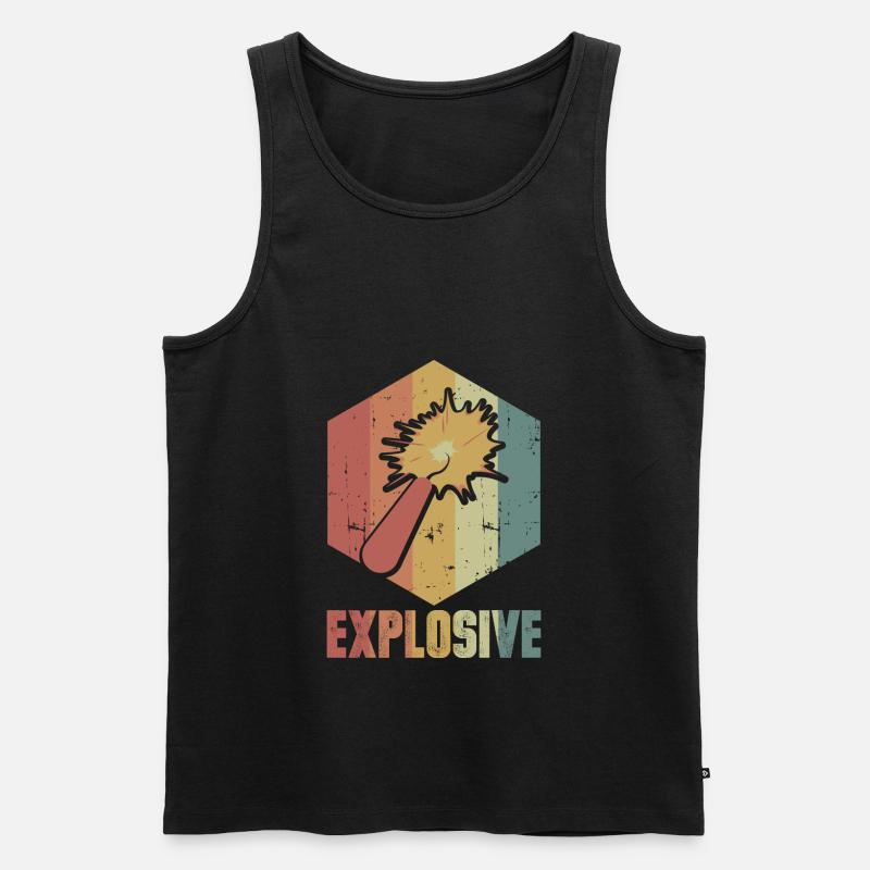 Dynamite Explosion Retro Cool Gift - Men's Premium Organic Tank Top - black