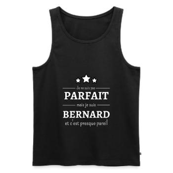Je ne suis pas parfait mais je suis Bernard cadeau - Débardeur bio Premium Homme - noir - Devant - AI Model Male 178 light (178cm)