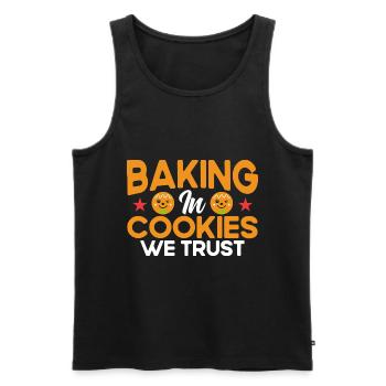 Christmas Bakery Gingerbread Gingerbread Baking Gesc - Men's Premium Organic Tank Top - black - Front - AI Model Male 178 light (178cm)