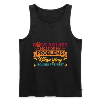 Kiteboarder Kitesurfer Kiten Kiteboard Geschenk - Männer Premium Bio Tank Top - Schwarz - Vorne - AI Model Male 178 light (178cm)