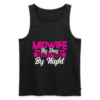 LD Work Obstetrician Obstetrician Gift - Débardeur bio Premium Homme - noir - Devant - Michal (187cm)