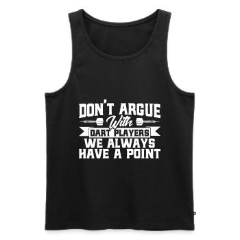 Dartboard Darts Dart Throw Gift - Men's Premium Organic Tank Top - black - Front - AI Model Male 178 light (178cm)