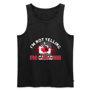Drapeau canadien Cadeau racines canadiennes - Débardeur bio Premium Homme - noir - Devant - Michal (187cm)