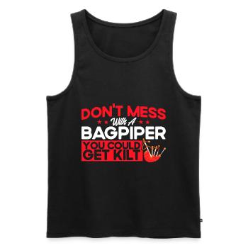 Bagpipes Scottish bagpipes Bagpipes - Men's Premium Organic Tank Top - black - Front - AI Model Male 178 light (178cm)