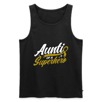 Childhood Cancer Education - Men's Premium Organic Tank Top - black - Front - Michal (187cm)