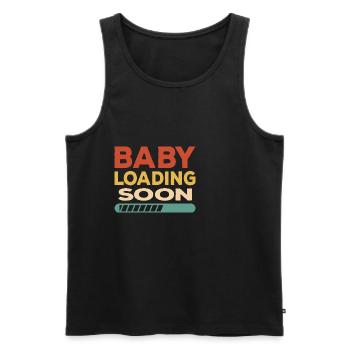 Baby Loading Soon Child Birth Offspring - Men's Premium Organic Tank Top - black - Front - AI Model Male 178 light (178cm)