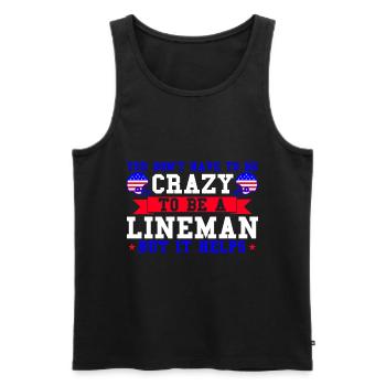 American Football Mannschaft American Football Foo - Männer Premium Bio Tank Top - Schwarz - Vorne - AI Model Male 178 light (178cm)