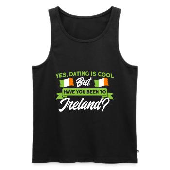 Irish Flag Ireland Irish Roots Gift - Men's Premium Organic Tank Top - black - Front - AI Model Male 178 light (178cm)
